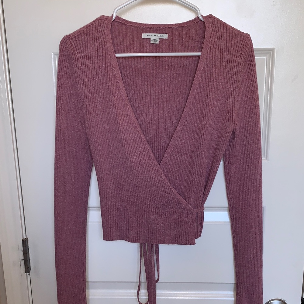 American Eagle Outfitters Mauve Ribbed Knit